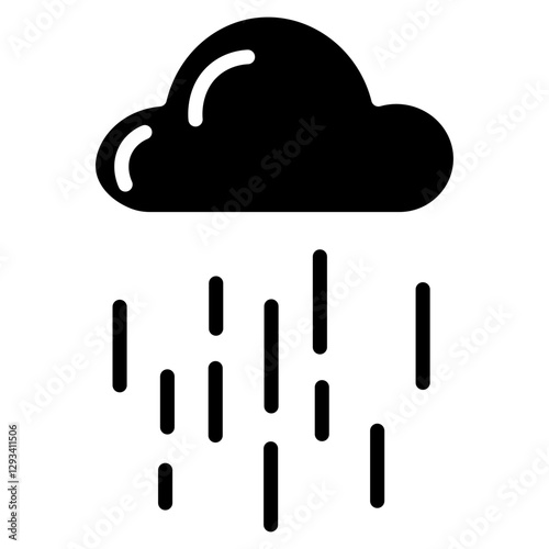 Heavy Rain Vector Icon