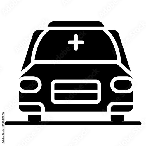 Funeral Car Vector Icon