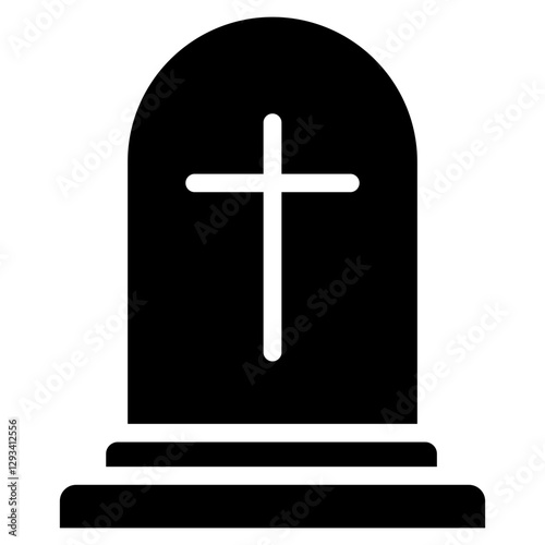 Grave Marker Vector Icon