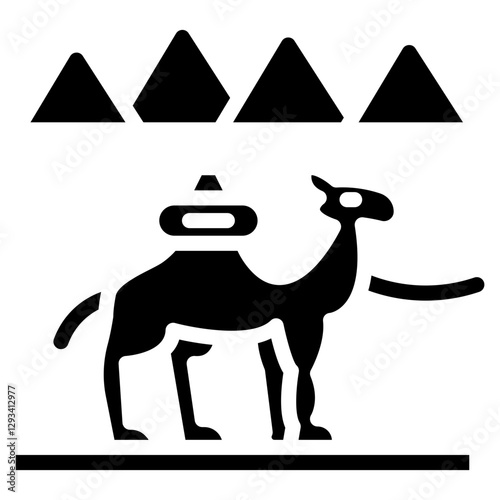 Camel Caravan Vector Icon