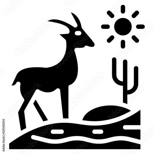 Desert Goat Vector Icon