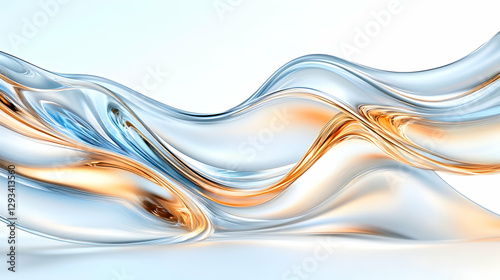 Abstract flowing liquid forms photo