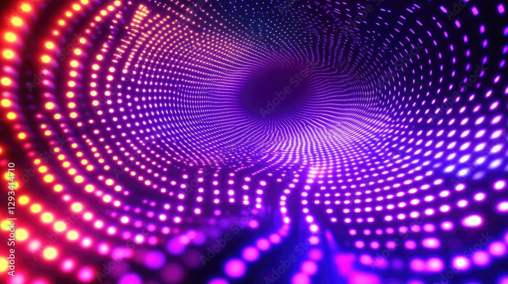 Abstract Purple and Pink Neon Light Tunnel Abstract Purple and Pink Neon Light Tunnel