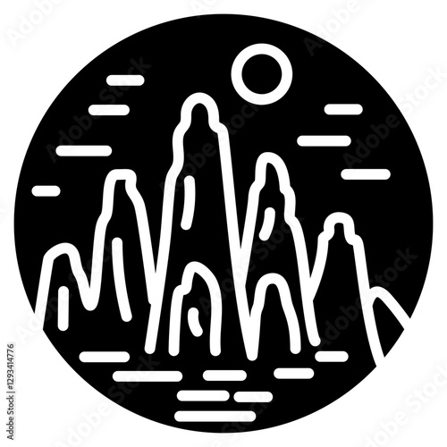 Karst Mountains Vector Icon