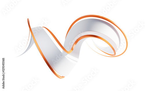 Fototapeta Naklejka Na Ścianę i Meble -  Abstract flowing curve lines, 3d rendering.