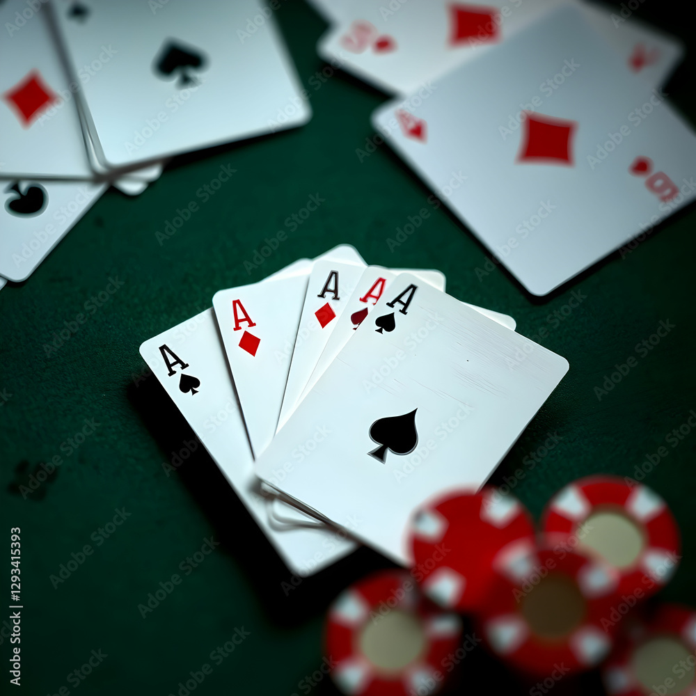 Obraz premium poker cards background