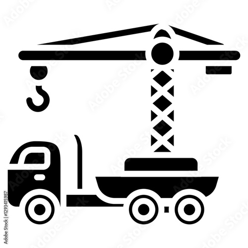 Construction Crane Vector Icon