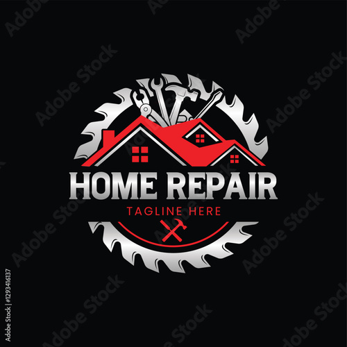 Home repair and washing logo design