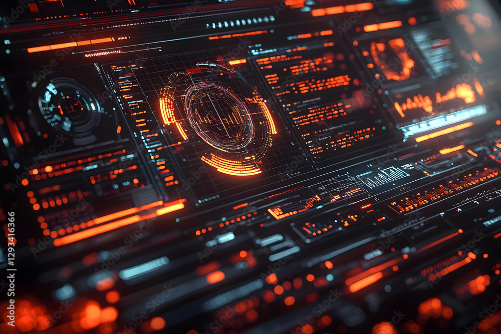 Abstract 3D Digital Interface Background Abstract 3D Digital Interface Background