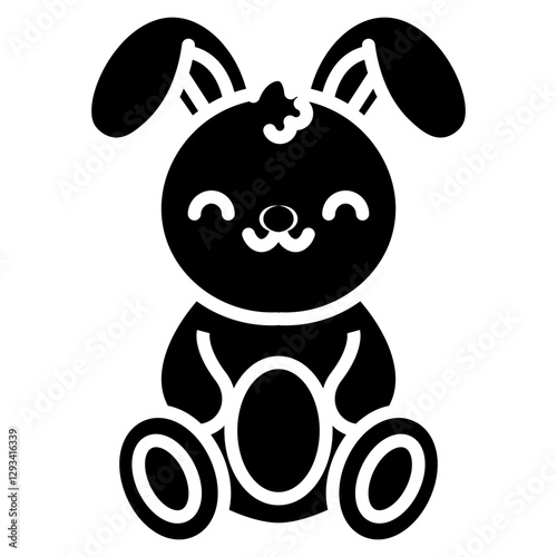 Plush Bunny Vector Icon