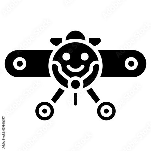 Toy Airplane Vector Icon