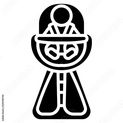 Baby Feeding Chair Vector Icon