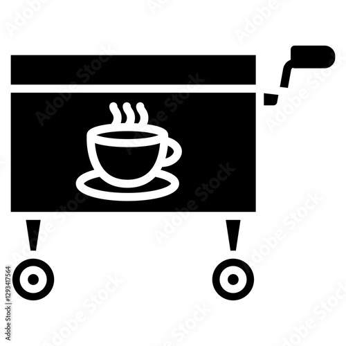 Coffee Cart Vector Icon