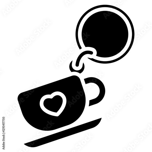 Coffee Keychain Vector Icon