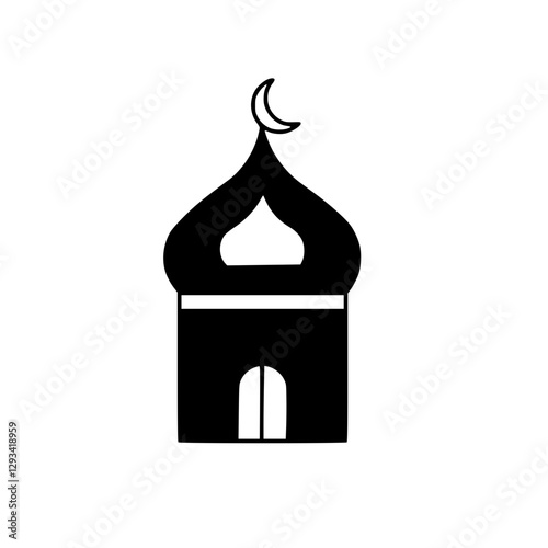 silhouette of mosque