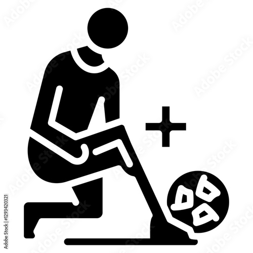 Soccer Injury Time Vector Icon