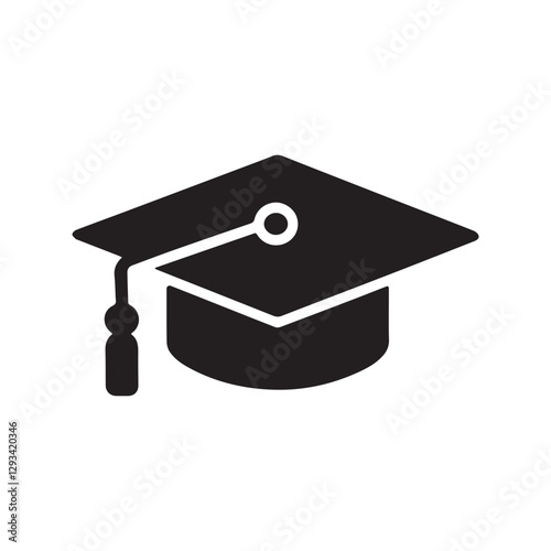 Graduation hat icon in flat style Student cap vector illustration on white isolated background University business. 