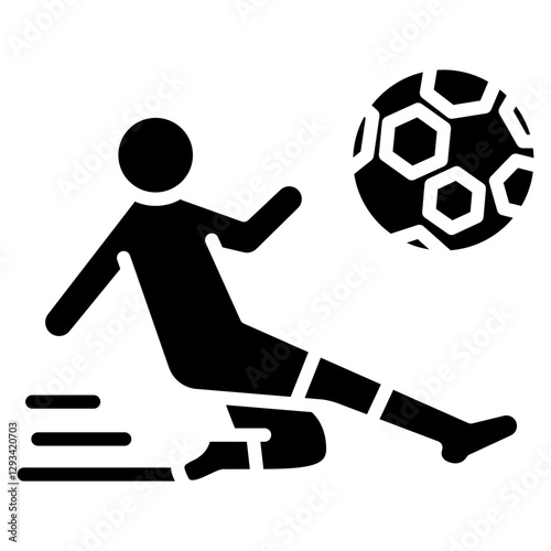 Soccer Sliding Tackle Vector Icon