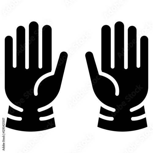 Medical Gloves Vector Icon