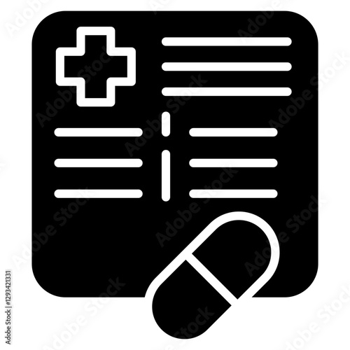 Medical Prescription Vector Icon
