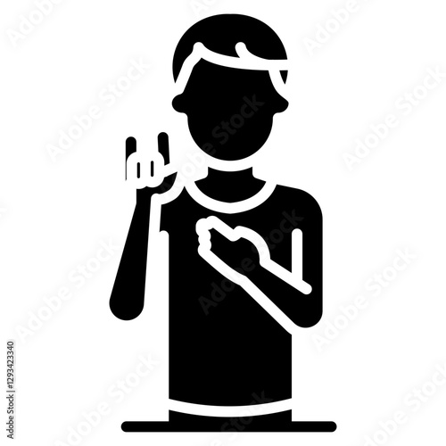 Non Verbal Communication Vector Icon