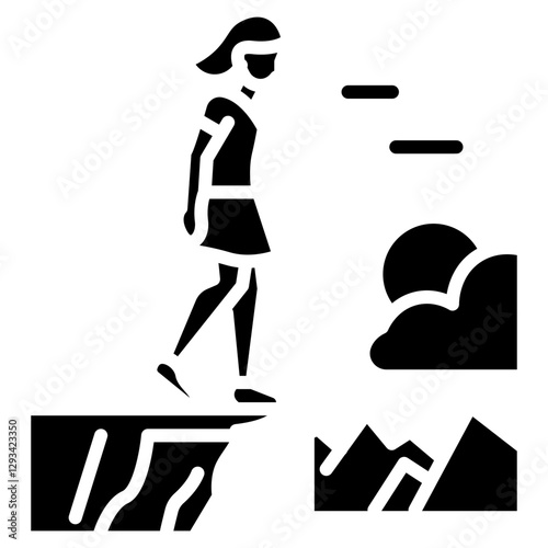 Overcoming Fear Vector Icon