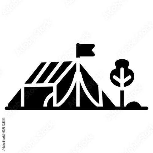 Campground Marker Vector Icon