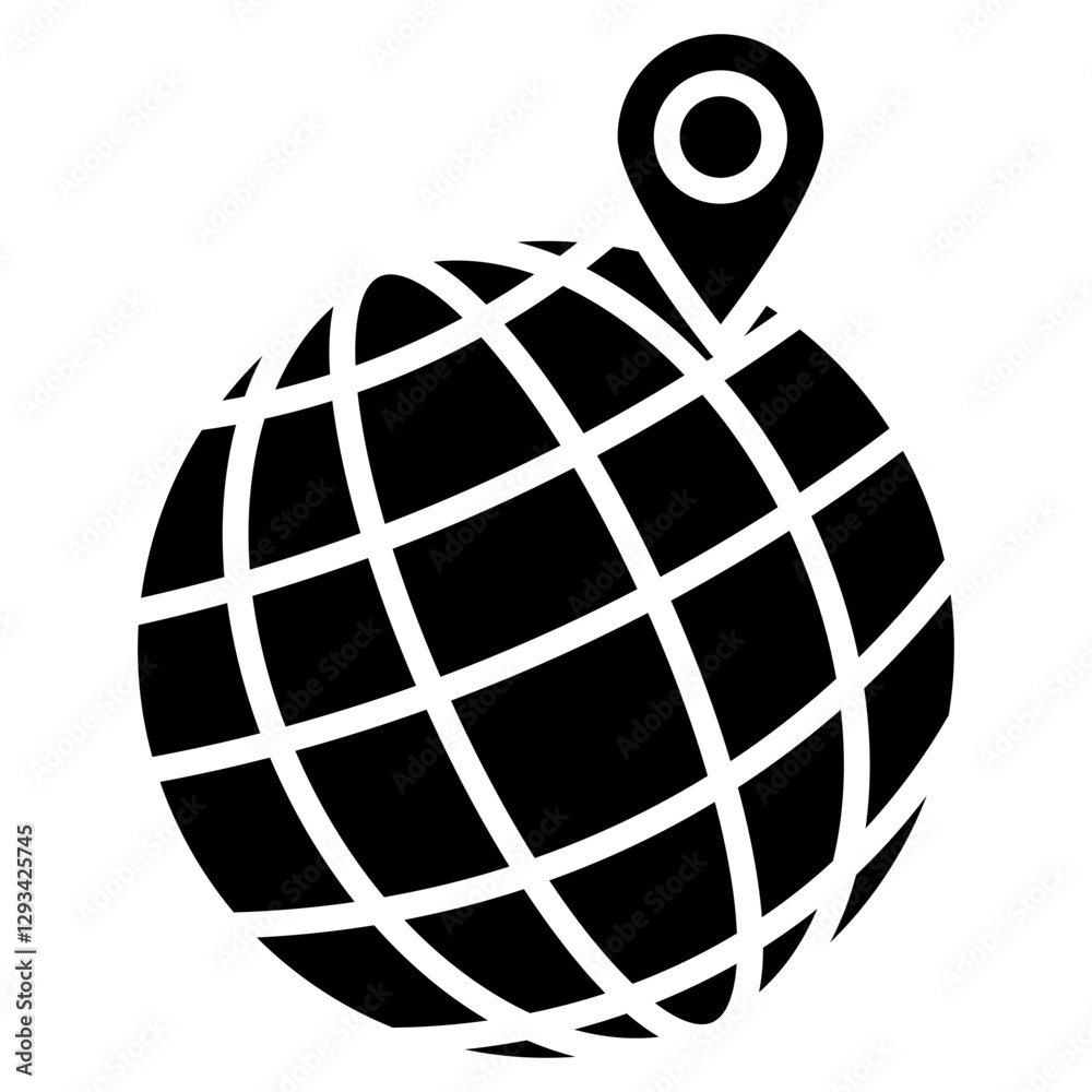 Latitude and Longitude Vector Icon Latitude and Longitude Vector Icon
