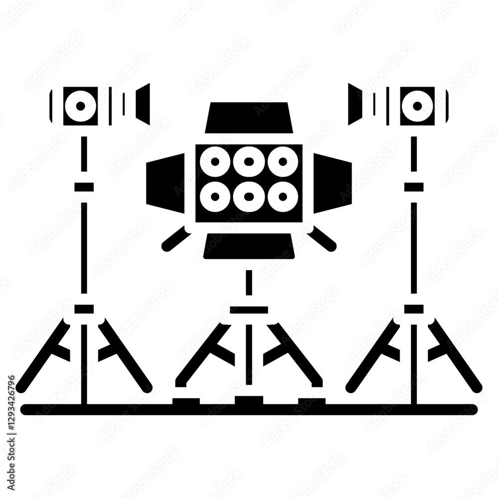 Obraz premium Lighting Rig Vector Icon
