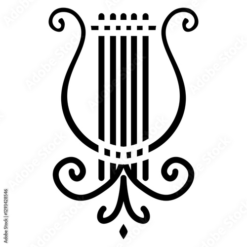 Lyre Vector Icon