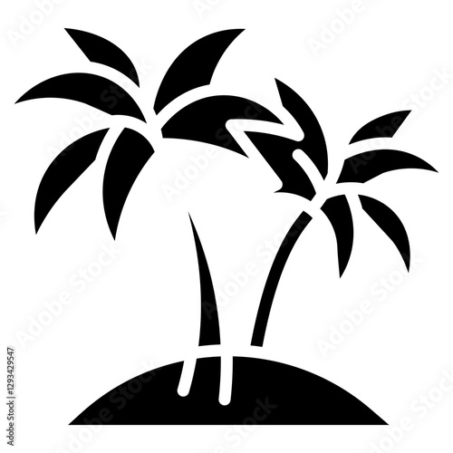 Palm Island Vector Icon