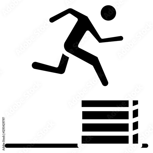 Box Jump Vector Icon