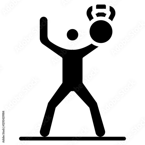 Kettlebell Swing Vector Icon