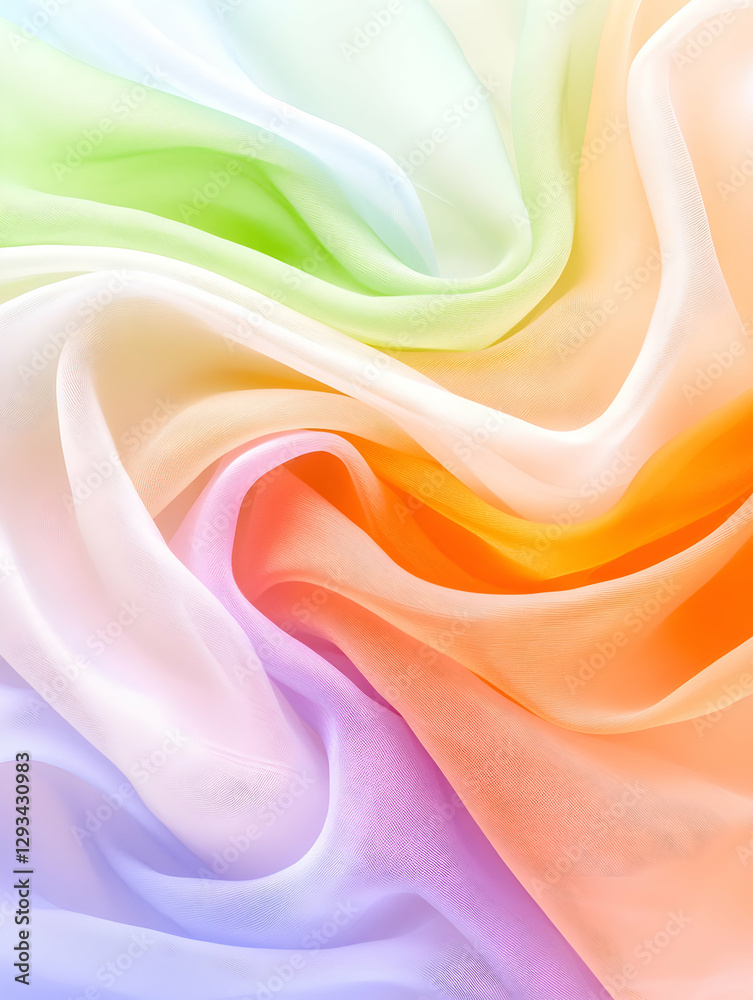 Fototapeta premium Abstract rainbow fabric texture close up