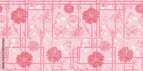 Abstract Handmade Pink floral watercolor wallpaper,
 for gift wrap and wallpaper