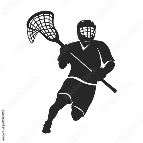 Lacrosse silhouette vector illustration