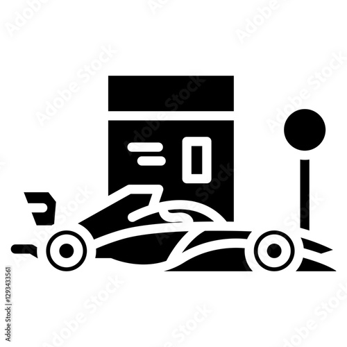 Pit Stop Strategy Vector Icon