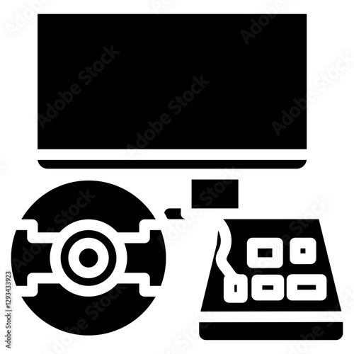 Racing Simulator Vector Icon