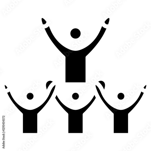 Cheering Crowd Vector Icon