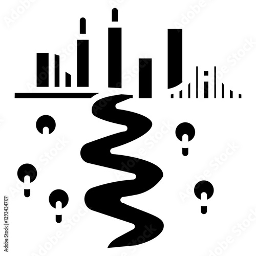 Marathon Route Vector Icon