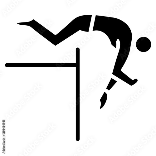 Pole Vault Vector Icon