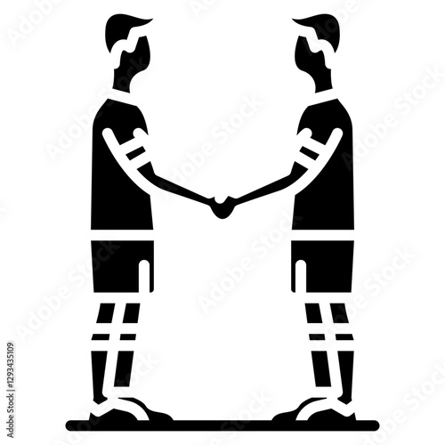 Sportsmanship Handshake Vector Icon