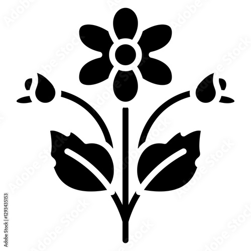Alpine Forget Me Not Vector Icon