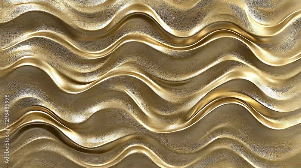 Obraz premium Golden Waves Abstract Texture Background