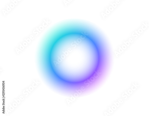 A vibrant circle with a smooth gradient, featuring a soft glow and halo effect in the center.