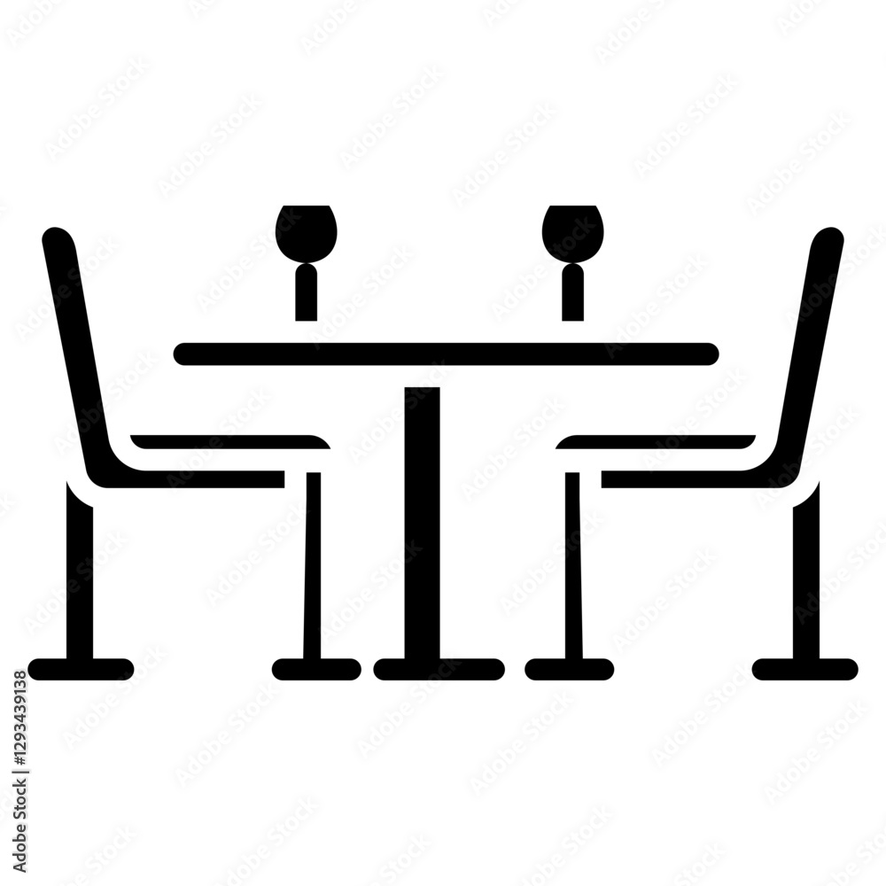 Dining Table Vector Icon Dining Table Vector Icon