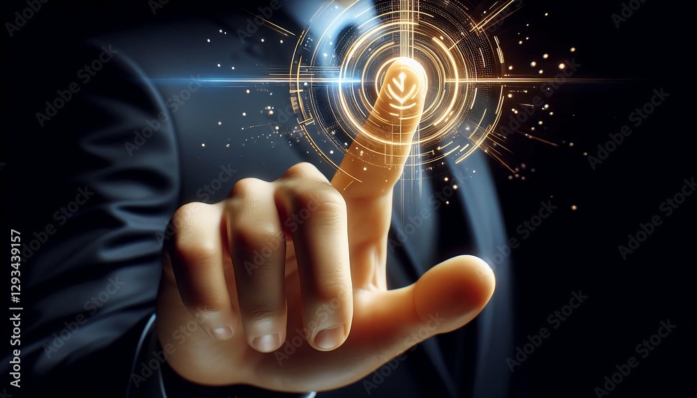 Businessman Using Futuristic Digital Tablet – Innovation, Technology & Data Analytics. Businessman Using Futuristic Digital Tablet – Innovation, Technology & Data Analytics.