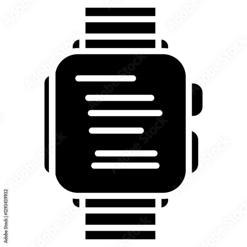 Smartwatch Alarm Vector Icon