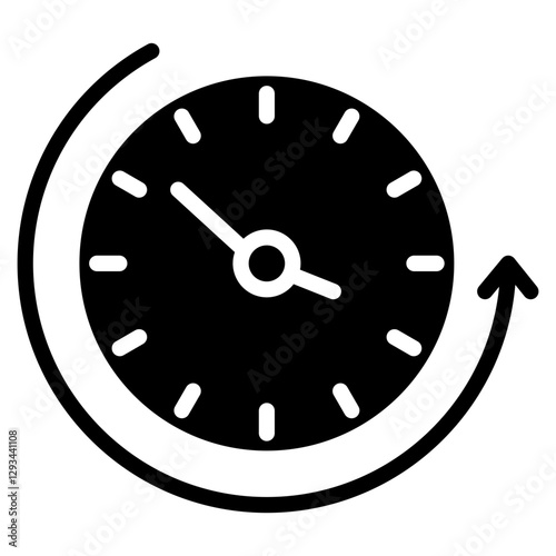 Arrival Time Vector Icon