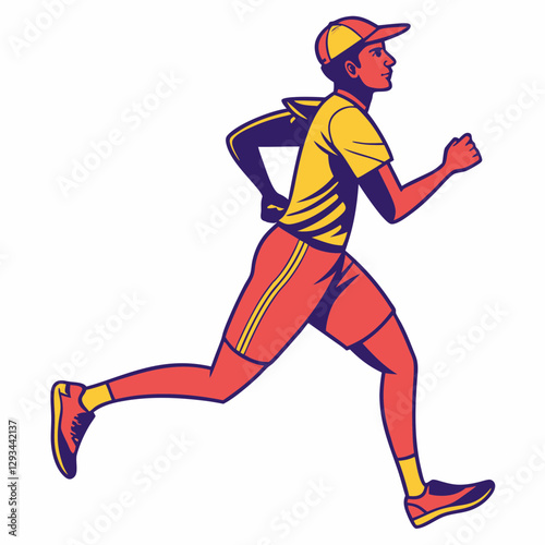 Man Running silhouette vector illustration